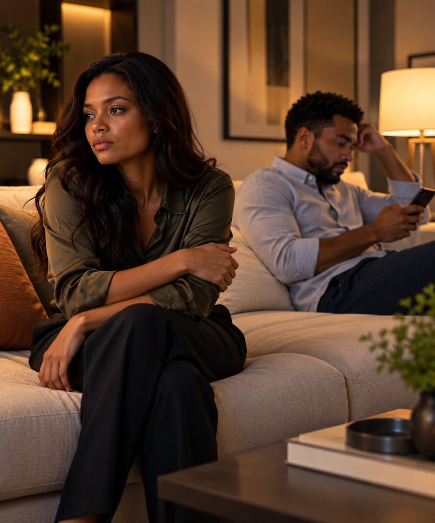 I’m unhappy in my marriage but scared to leave, while sitting beside my husband but feeling emotionally disconnected
